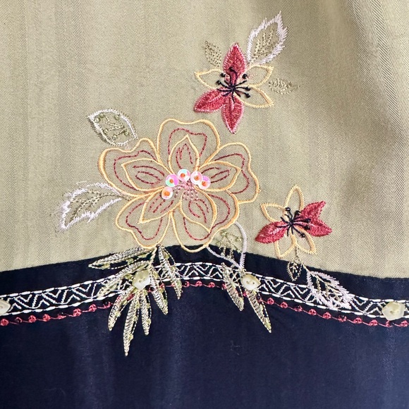 Alfred Dunner Women’s Green and Black Floral Outfit Size 14 - Picture 4 of 6